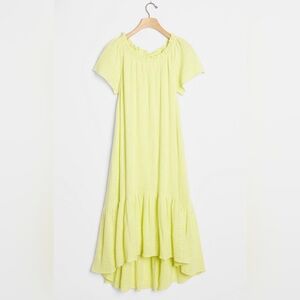 Maeve Selah High-Low Maxi Dress (Anthropologie) Large - Lime 🍋‍🟩